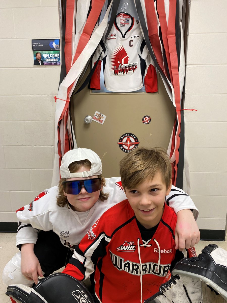 What a fun day decorating and dressing up for for <a href="/MJWARRIORS/">Moose Jaw Warriors</a> Day. <a href="/HolyTrinitySD/">Holy Trinity</a>