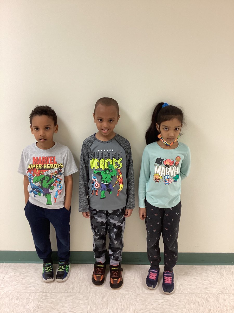 KinderSmarten's tweet photo. Look at our cool Superhero shirts! @FCPSMcNairES https://t.co/DqaFOaPsiM