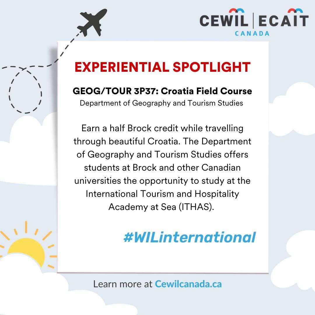 BrockCareerZone's tweet photo. Did you know? Experiential courses are a form of work integrated learning (WIL)!

Check out some of the #InternationalWIL courses offered by the Faculty of Social Science! Visit their webpage and course calendar for more info. #WILInternational #WILMonth #WIL #CEWIL2023 #CEWIL https://t.co/HLgJTroLTI