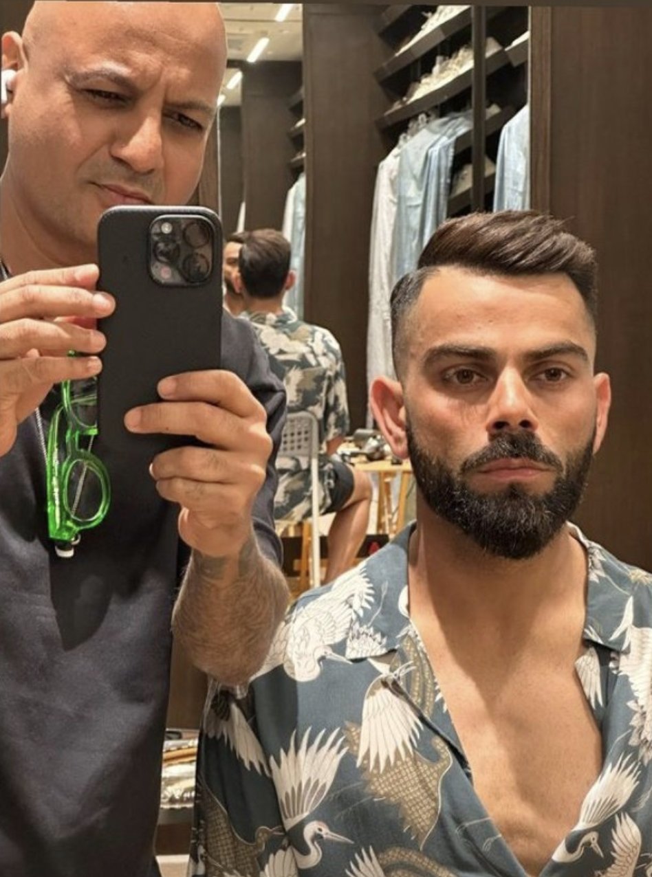 In Pics Virat Kohli Gets A New Haircut