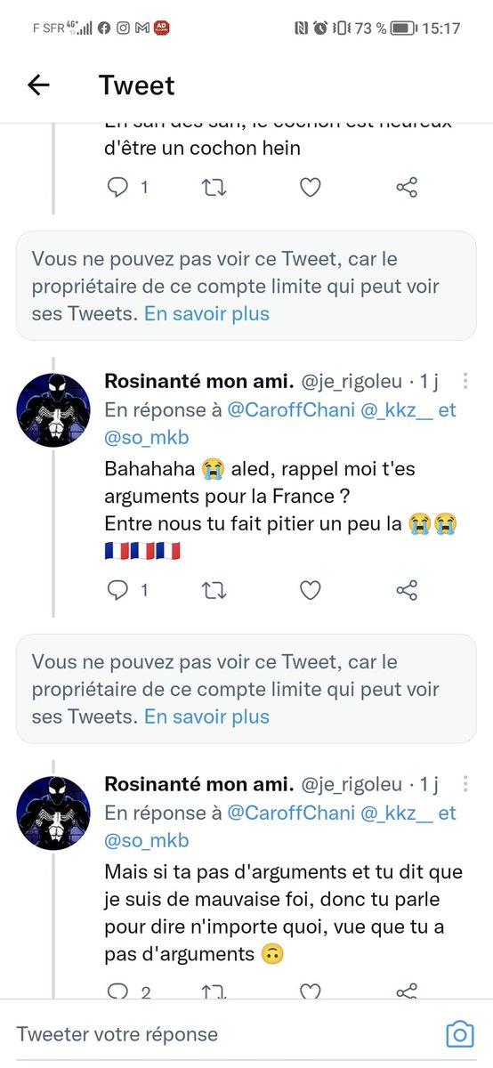 je_rigoleu's tweet photo. @_kkz__ @Micka9521 @VarifyN @TiboInShape Chuis désolé frérot mais c bien toi qui répondais alors que je parlais avec quelqu'un d'autre, tu t'es ramené pour soutenir quelqu'un enft https://t.co/cqo2JnOfJ0