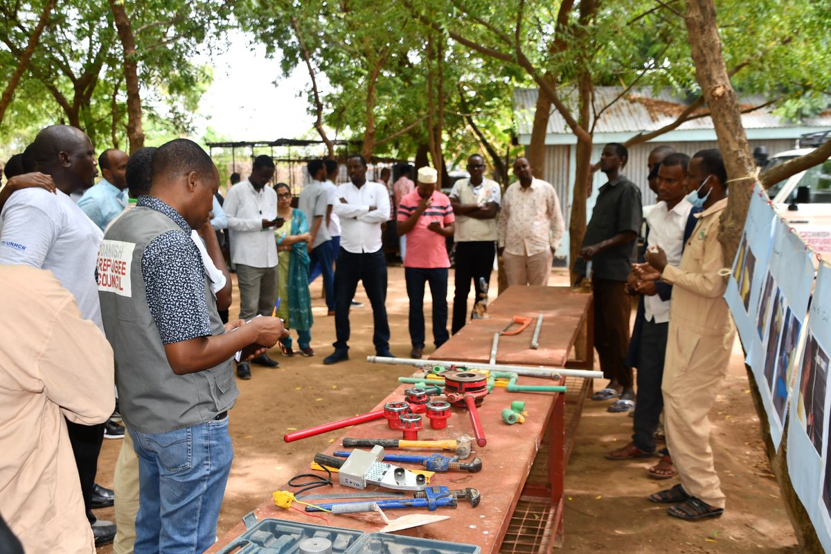 ABLI_Garissa's tweet photo. As the ABLI-G Project closes out, the different country directors for the three agencies visited different centres in Dadaab where the beneficiaries were showcasing skills they gained from training sessions. This includes TVET, Permagarden, and business mentorship. https://t.co/azuIassMrR