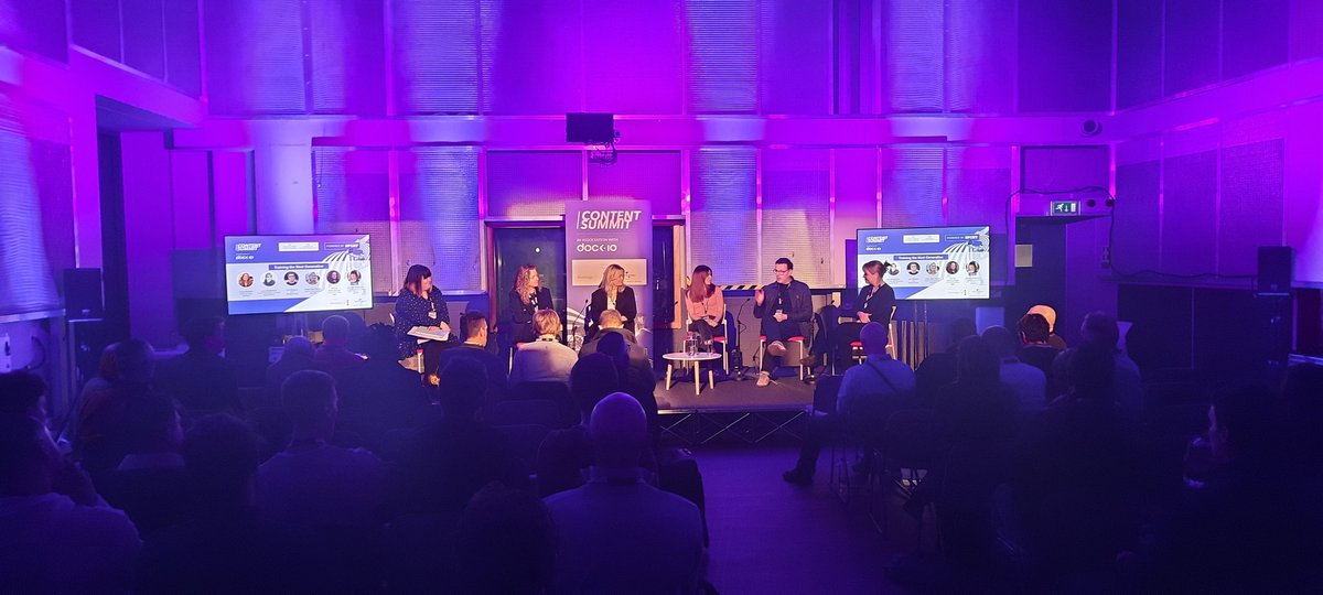 The #ContentSummit now hearing @Buzz16, <a href="/sunsetandvine/">Sunset+Vine</a>, <a href="/EMGLiveUK/">EMG UK</a>, <a href="/WeAreWhisperTV/">Whisper</a>, and <a href="/SharpFutures/">SharpFutures</a> about bringing the next gen into sport media #broadcast #production