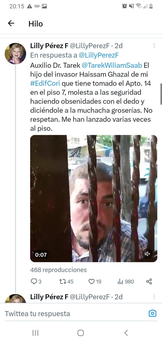 #Denuncia || En un constante acoso para desalojar a inquilinos arrendadores y sus guardias de seguridad hostigan al odio por redes sociales al hijo de un inquilino de este inmueble, insultandolo de loco, y provocandolo sabiendo que este sufre de discapacidad reducida. 👇