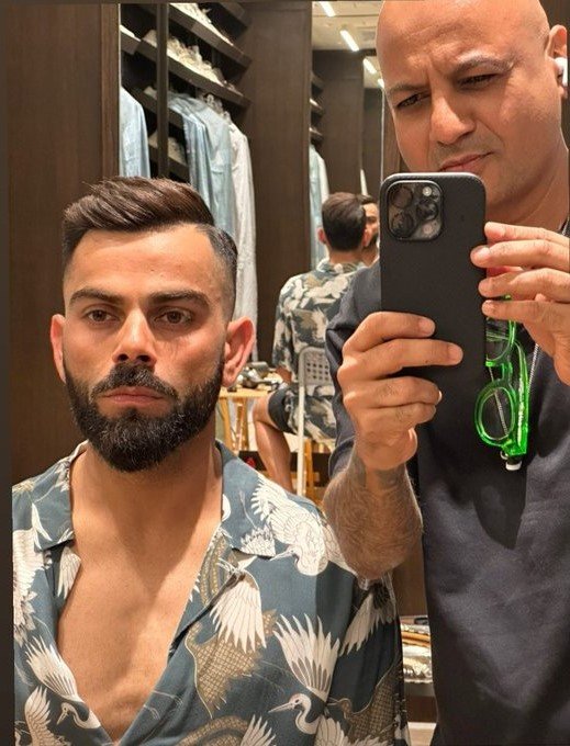 WATCH Virat Kohli get a new haircut ahead of Asia Cup 2023