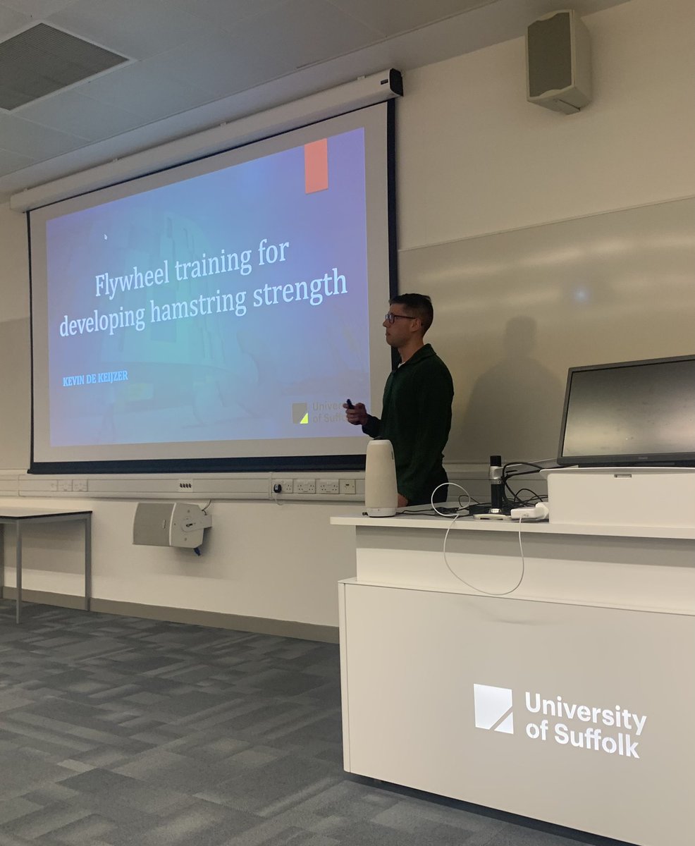 Thank you for your fantastic presentation, @kevdekeijzer; @Desmotec #Symposium in #Sports #Science and #Performance (5th Edition) at the @UniofSuffolk @UOS_SportSci In collaboration with international partners: @statsports, @VALDPerformance, #Desmotec, @Sportsciagency