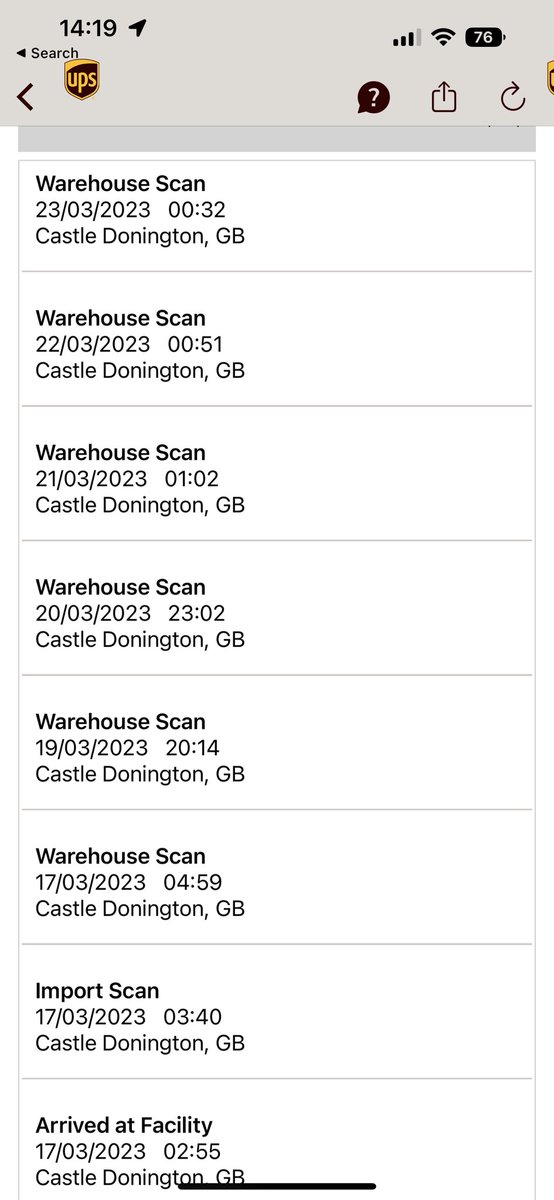 SamObad's tweet photo. I’m convinced @UPS stands for utter pile of 💩! 7 days with no update, any supplier who tells me they only use ups is getting blocked, never again in my life will I see that brown uniform at my front door ever again! A joke of a company https://t.co/2KolNh5cNu