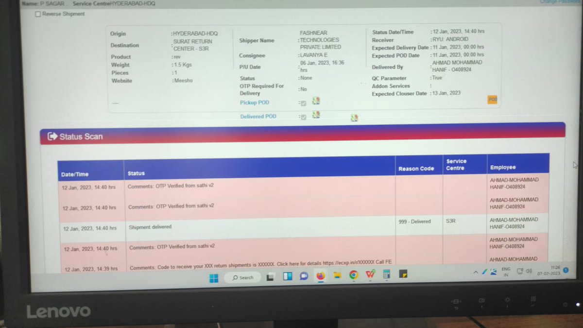 LAVANYAKUNTALA's tweet photo. Meesho is the cheeting fraud online shopping app. #meesho
We Purchased a saree of Rs. 1255/- from meesho app on 29/12/2022 SUB ORDER ID:196326799303_1.  But we  received damaged one the same is returned but till today I didn't receive any refund.  will you please respond. https://t.co/HP4mveu98K