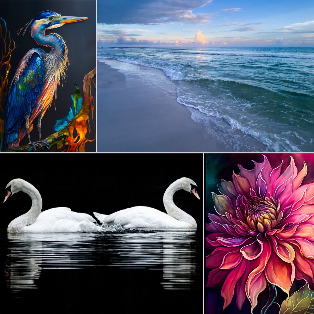 artzmaryann's tweet photo. Some of my latest work on OBJKT: a little photography, a little AI. The heron is available as an open edition for just 2 more days!

https://t.co/8tWJYKDwEk

#tezos https://t.co/sXOLbEpIoc