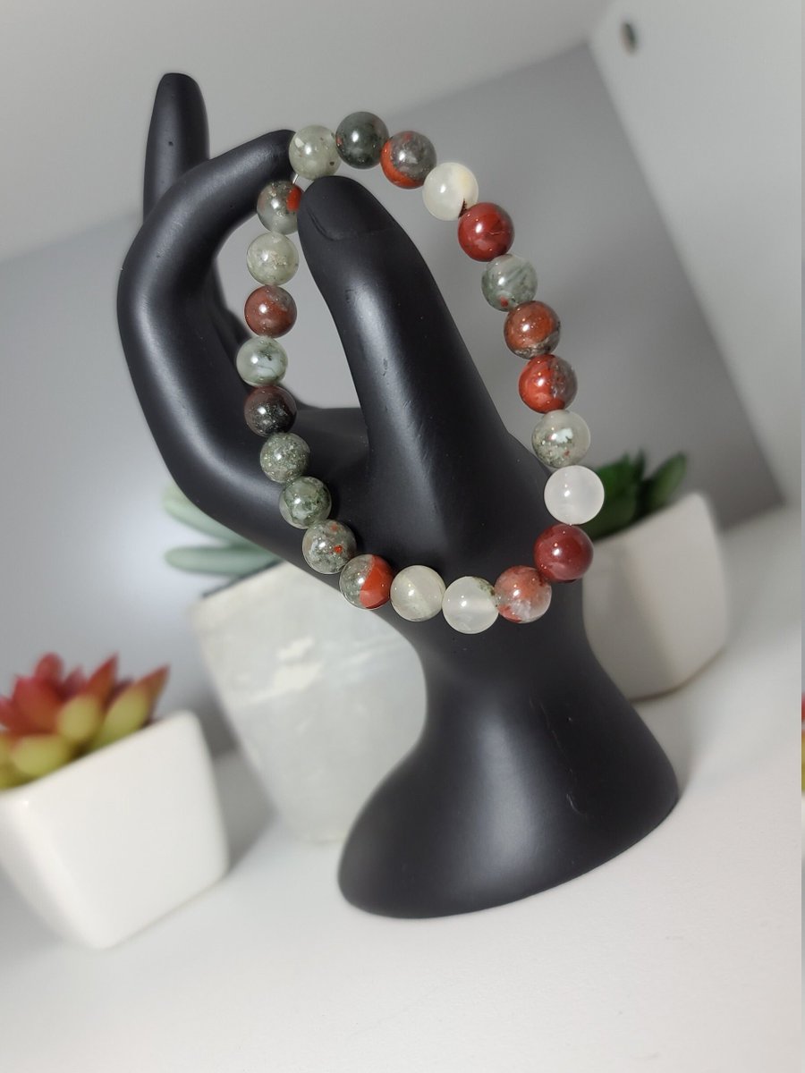 Excited to share the latest addition to my #etsy shop: Bloodstone Beaded Bracelet etsy.me/40vsl44 #round #bloodstone #unisexadults #gemstone #bloodstonebracelet #gradeaaa #beadedbracelet #stretchbracelet #love2jewelry