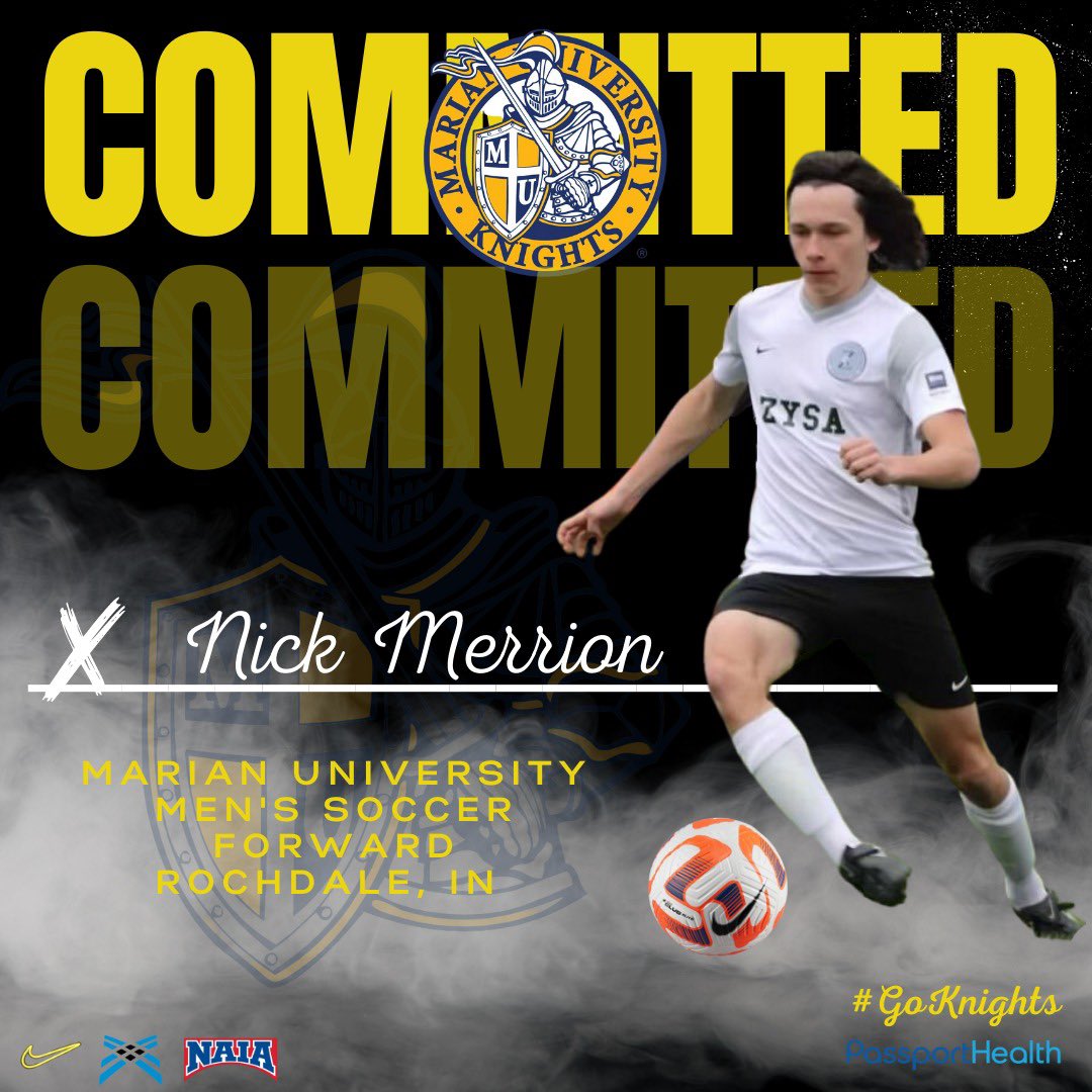 MarianMSOC's tweet photo. Our latest addition joins us from Rochdale, IN. Please welcome Nick Merrion! We are extremely excited to add Nick to our program, his attitude and coachabilty, along with his passion for the game is something that will bleed into our team for the future. #GoKnights ⚔️🛡️⚽️ https://t.co/q5JLSoUE7m
