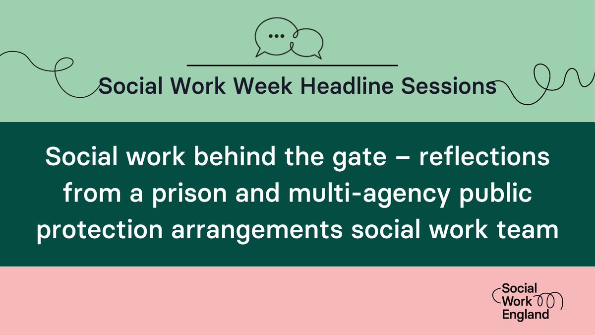 SocialWorkEng's tweet photo. This next #SocialWorkWeek2023 session will explore the challenges, progress and future plans of a social work team in prisons. 

Follow our live tweets:  

https://t.co/ysX4jjVxNu https://t.co/ghDR6D6B3D