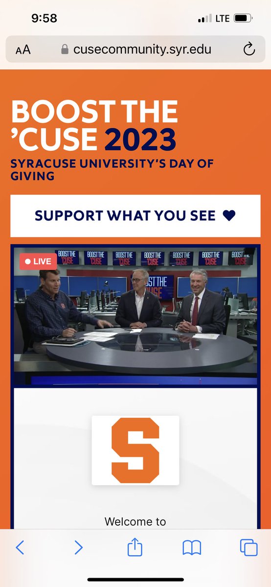 SBScanlon's tweet image. Wow @ScottHanson is Amazing hosting Boost the Cuse live today! #BoostCuse boostcuse.Syr.edu all day and night @SyracuseU @SUAlums @Cuse_MBB @syracusedotcom @CuseFootball @MicronTech #Syracuse
