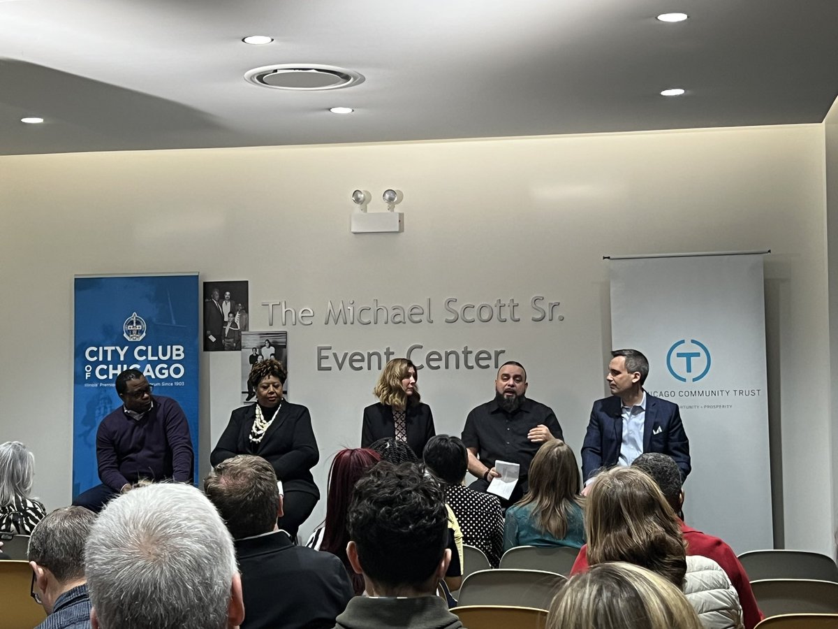 @WorldBizChicago is so proud to support this discussion this morning from the @CityClubChicago/ @ChiTrust on equitable #economicdevelopment on the #Westside of Chicago in #Northlawndale @beelovebuzz