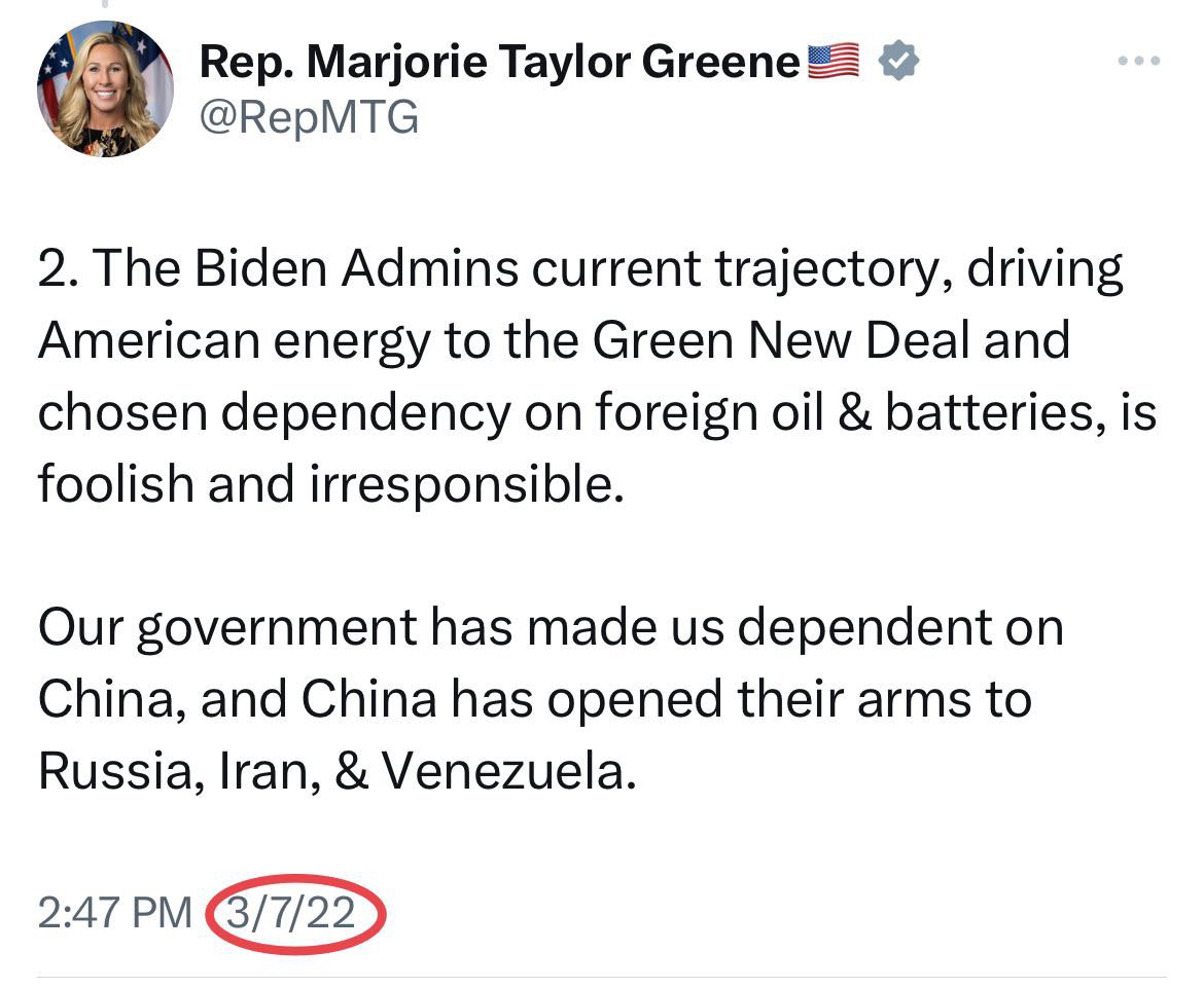Former Congresswoman Marjorie Taylor Greene🇺🇸 tweet media