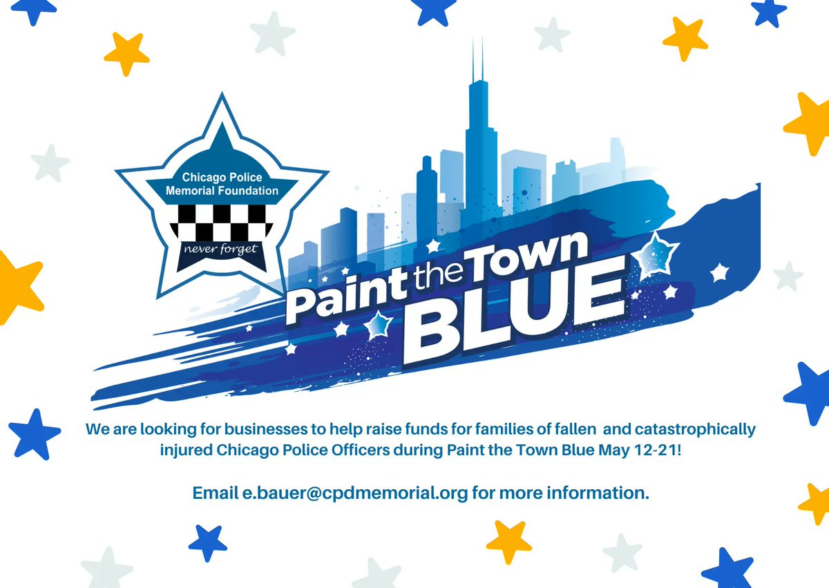 Want to help Paint the Town Blue?  We know you do!💙 

#paintthetownblue #policeweek #cpmf