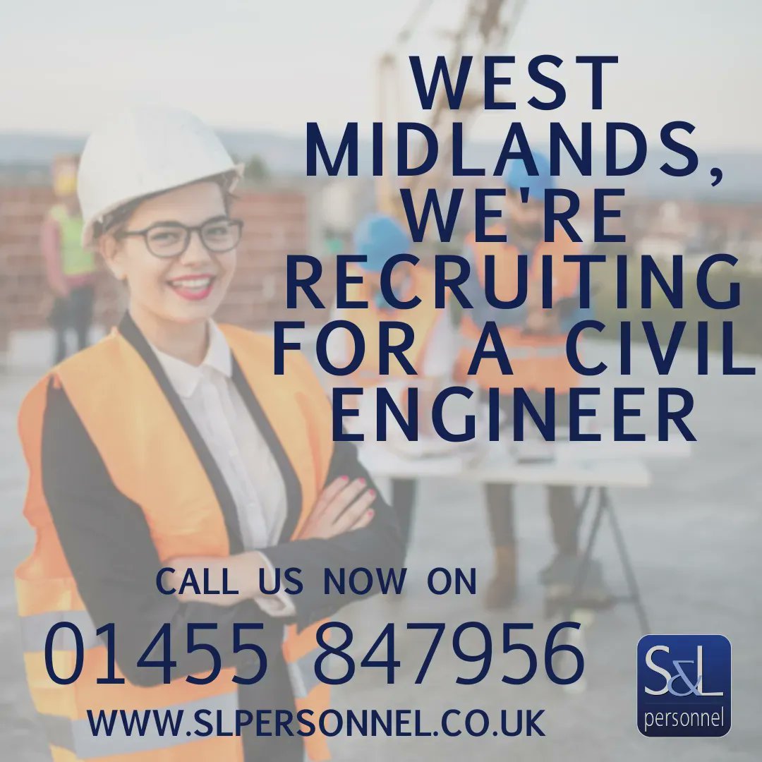WEST MIDLANDS, WE'RE RECRUITING FOR A CIVIL ENGINEER!🤩 💪
Call us now!☎️
📞 - 01455 847956
#SLPrecruitment #FindYourNextJob #HiringNow #WestMidlandsJobs