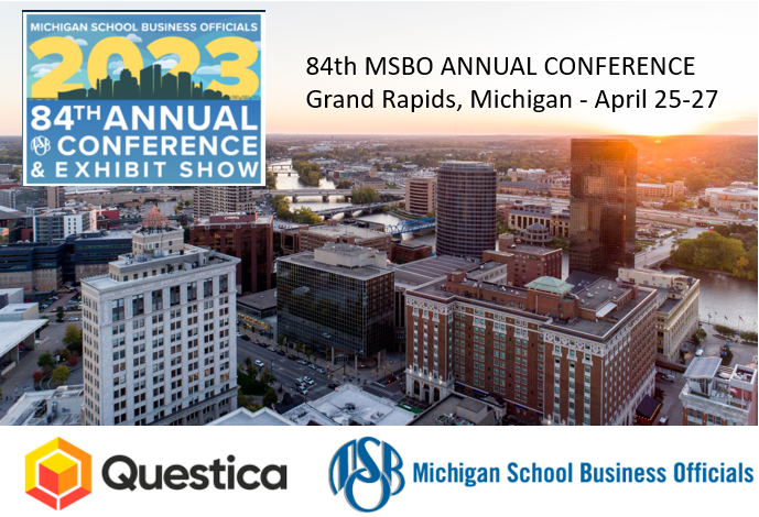 Mike_Questica's tweet photo. Questica will be at the Michigan School Board Officials Conference, April 25 to 27 in Grand Rapids, Michigan. Let's discuss your budgeting challenges. We'll show you how K-12 School Districts are optimizing their budget process with the Questica Budget platform #MSBO https://t.co/oQlLa7wv0G