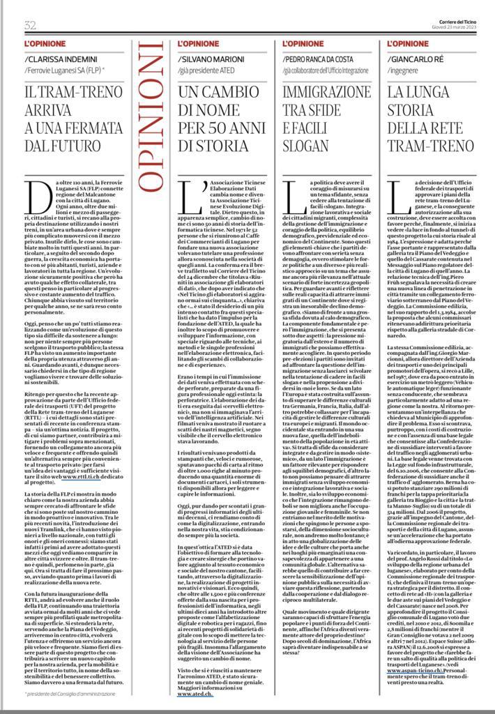 Dopo 50 anni, con il nuovo #rebranding, cambia anche il nome e l'acronimo della nostra Associazione.

Un passaggio in linea con l'evoluzione dei tempi, spiegato molto bene nelle colonne del Corriere del Ticino da Silvano Marioni.