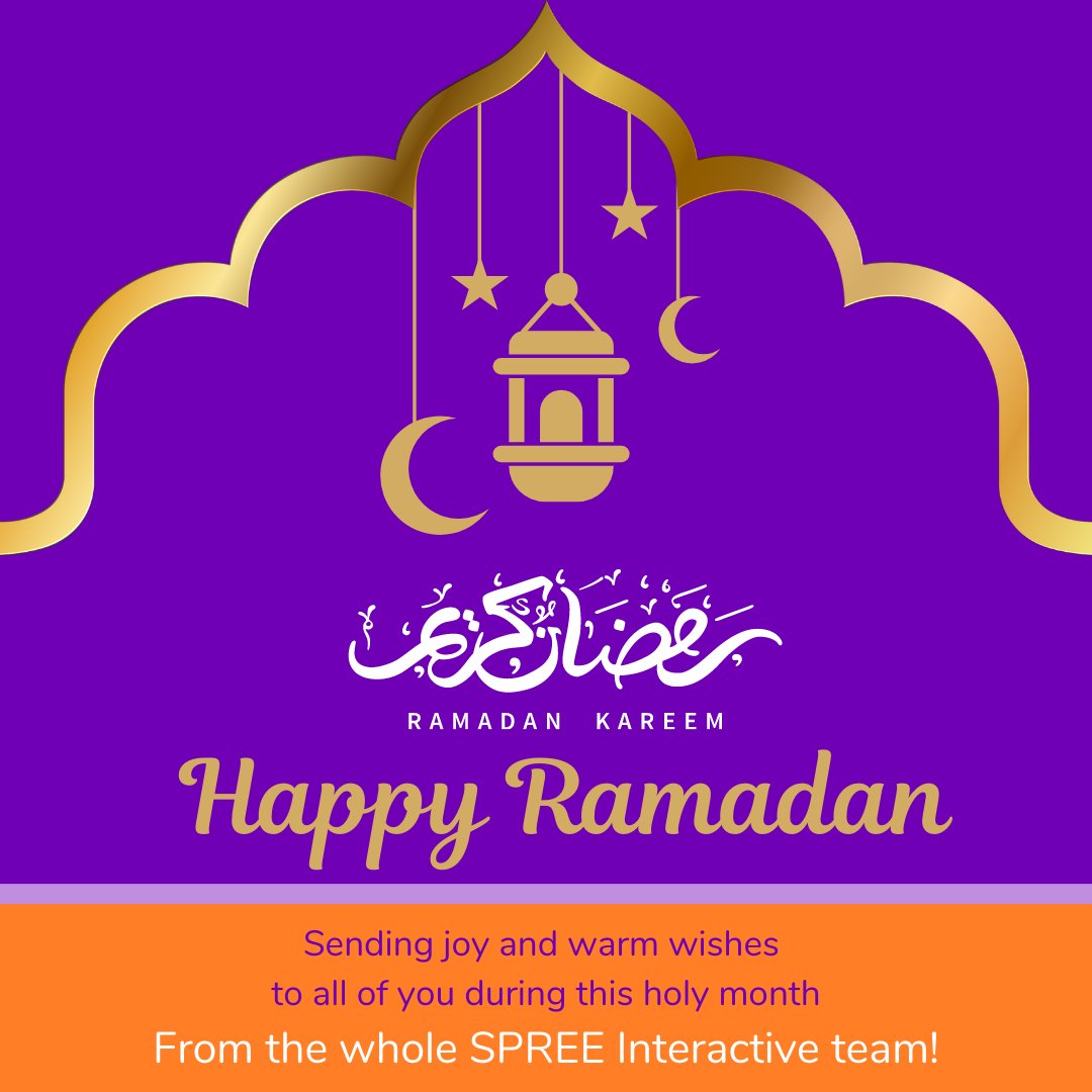We wanted to wish you a Happy Ramadan from the whole SPREE Interactive team! ☪️