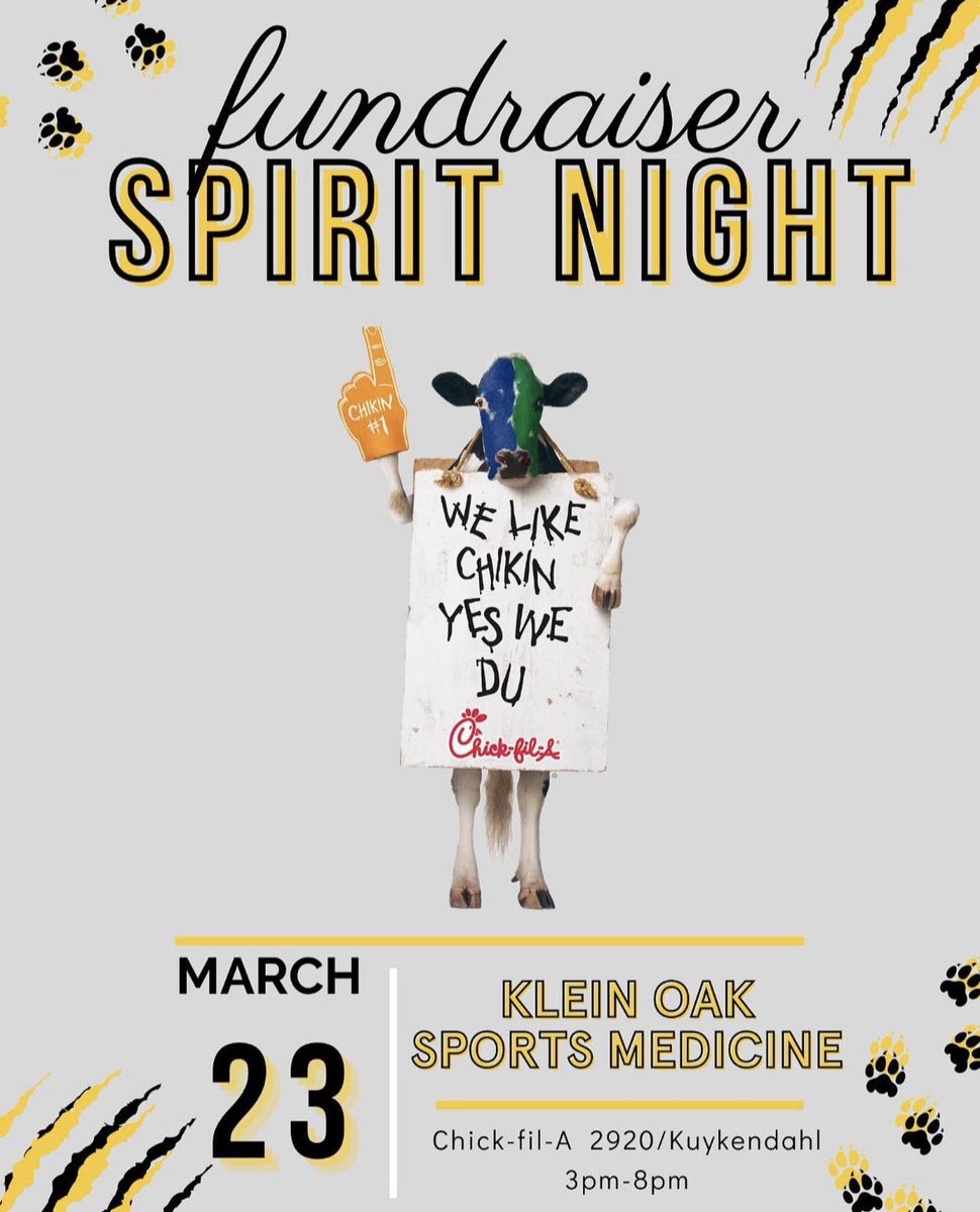 KOHSSportsMed's tweet photo. TONIGHT we will hold our first ever spirit night! Please come out to support our program and get yourself a good meal. Details below 👇🏼 https://t.co/7OkZb4uriB