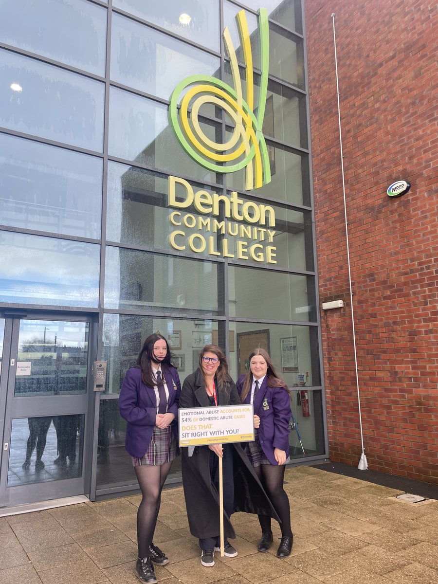 Denton Community College pupils are helping to raise awareness of Tameside Council’s Sitting Right With You Domestic Abuse Awareness campaign that highlights controlling and coercive behaviours.

Find out more public.tameside.gov.uk/pressreleases/…