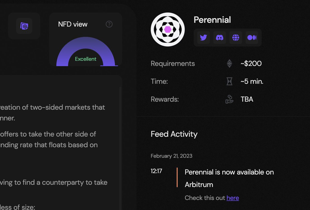 /6 Doing all of the activities will cost you but, considering how much dYdX had had dropped in the past, there is a significant chance that early users may see a huge drop.

🔑 Read the step-by-step guide on how to get an airdrop from Perennial >>>