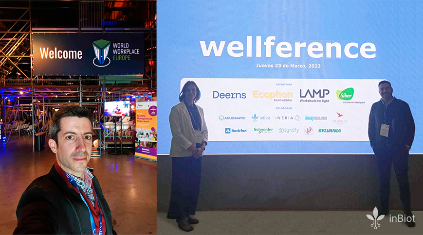 inbiot_es's tweet photo. Hoy participamos en dos importantes ferias del sector de la #construcción, #salud y #bienestar en espacios interiores, a nivel nacional e internacional:
🌐#WorldWorplaceEuropa, evento sobre #facilitymanagement referente en Europa.
✅#Wellference, mayor evento #WELL en España. https://t.co/yqxWUyrIFE