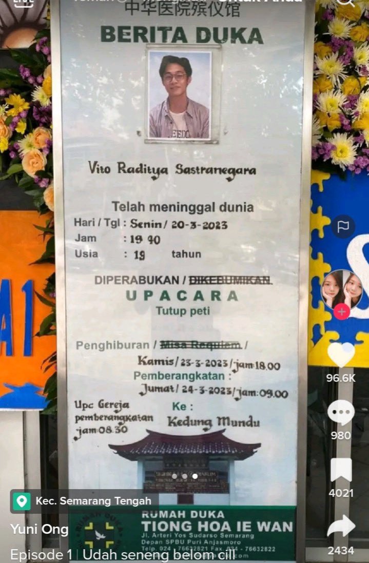 Kalian udah tau kasus ini belum? Dari korbannya koma beberapa hari sampek meninggal kasusnya belum ada titik terangnya