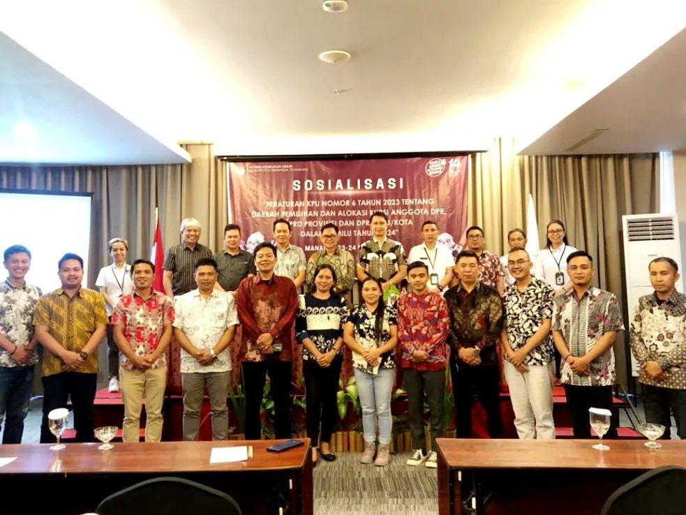 OtnieN's tweet photo. #TemanPemilih, giat hari ini, Sosialisasi PKPU 6/2023 tentang  Daerah Pemilihan dan Alokasi Kursi DPRD Kab/Kota dalam Pemilu 2024.
#KpuMelayani https://t.co/YG9vuaxz28