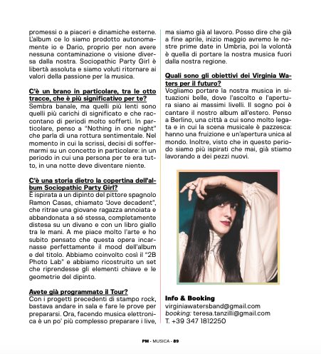 VirginiaWBand's tweet image. Grazie mille a @PiacereMagazine per l’articolo bellissimo! 🖤👁️‍🗨️