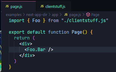 pomber's tweet photo. "You cannot dot into a client module from a React server component."

Didn't know about that limitation. Bad news for Code Hike. https://t.co/qzoZytKEEB