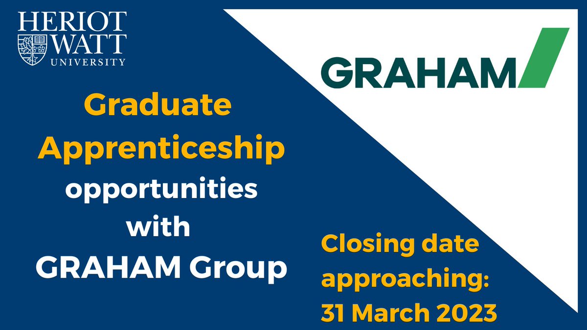 🚨 CLOSING DATE APPROACHING 🚨
Don't miss out on these great GA roles with <a href="/GRAHAMGroupUK/">GRAHAM Group</a>...
Trainee engineers > bit.ly/3IYtpr4
Trainee Site Managers (Liv/Edin) > bit.ly/3Szr6xJ
Trainee Site Managers (Gla) > bit.ly/3KKpZtg

APPLY TODAY!