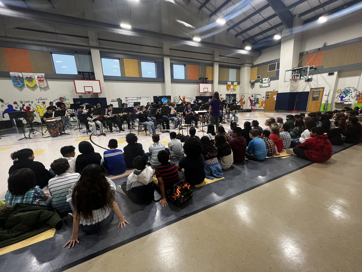 dk_dani's tweet photo. Thank to the Rattler Band for visiting our 5th graders at Travis Elementary! The kids and faculty loved it! 🐍💜🎶🥁🎺🎷🎼@SMCISD_Comm @Travis_SMCISD @AVID_Travis @SanMarcosCISD @SMCISDFineArts #StrikeAsOne #RattlerNation #Band #Musicians #DontDoubtUs #RattlerUp https://t.co/v3MzCOC0TV