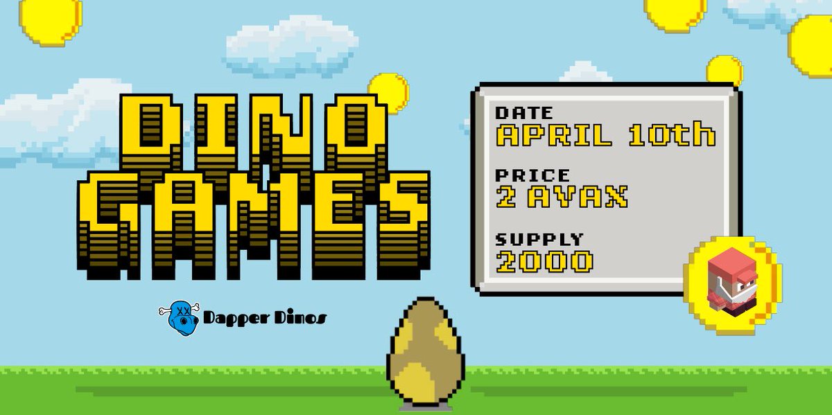 Welcome to the Dino Games on #Avax! 

In this gamified NFT experience, your Dino Game Token will go through 4 games. In each game you will either survive and move on to the next round or be eliminated.