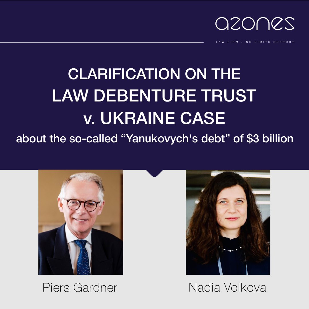 AzonesLaw's tweet photo. 🇬🇧Supreme Court sent a case against #Ukraine regarding $3 billion for consideration at a full trial. This is one of 🇺🇦 legal victories & unique precedent. We turned to #AZONES partner Nadia Volkova & @moncktonlaw Barrister Piers Gardner for a comment👇🏻
https://t.co/ZXsI9Grljs https://t.co/ARWeG7WW4E