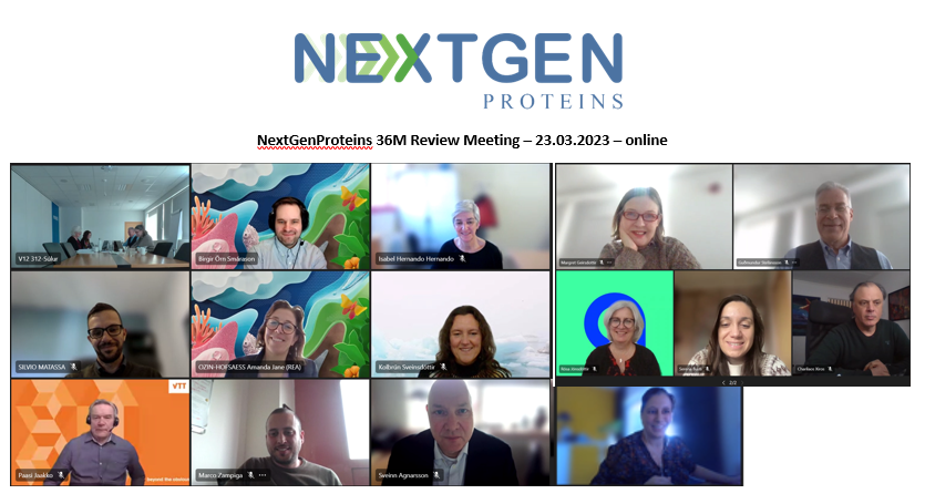 amanda_ozin's tweet photo. 🙏 NextGenProteins (#H2020 grant 862704) delicious 😋 update project progress at today's review meeting on optimised production of 3 alternative proteins &amp; measuring customer acceptance for food &amp; feed applications
https://t.co/BOAqYoDFsM @REA_research https://t.co/jKGCBtz6FT