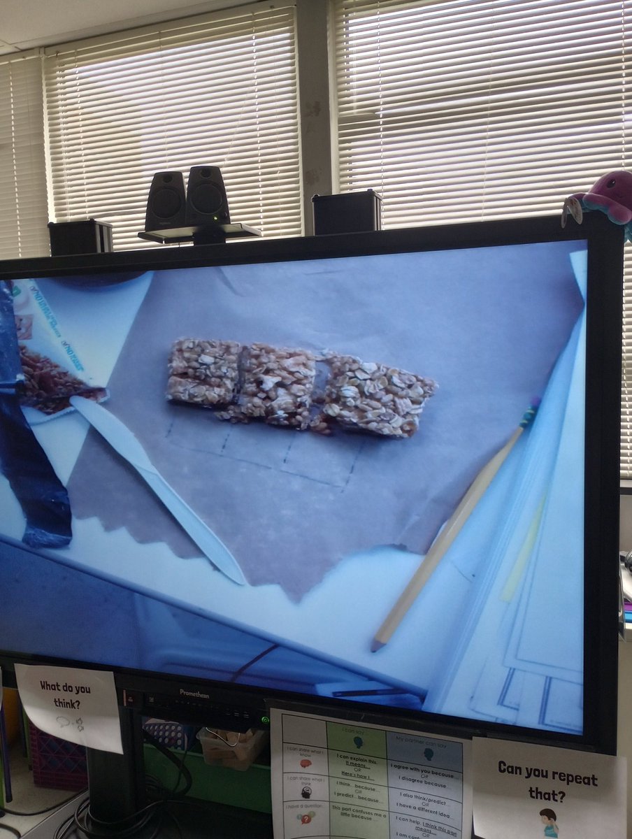 lisa m. flores (@lisa_m_flores) on Twitter photo We had 3 people that needed snack and only one snack in the snack box. This little guy made a great connection to our fraction unit and suggested we divide it up into fractions...so we did! We had a nice mini review of fractions + everyone ended up with a snack!😁 <a href="/GuilfordEle/">Guilford Elementary School</a> We had 3 people that needed snack and only one snack in the snack box. This little guy made a great connection to our fraction unit and suggested we divide it up into fractions...so we did! We had a nice mini review of fractions + everyone ended up with a snack!😁 <a href="/GuilfordEle/">Guilford Elementary School</a>