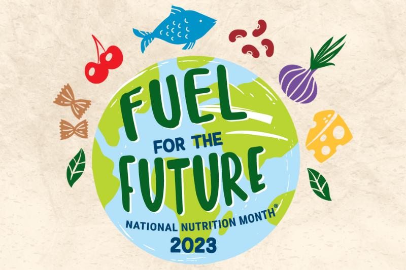 March is National Nutrition Month!
This year's theme is "Fuel for the Future." Eating with sustainability in mind is a tasty way to nourish ourselves and protect the environment.

Click below to learn about eating right while reducing food waste.
bit.ly/3ZaI6fq