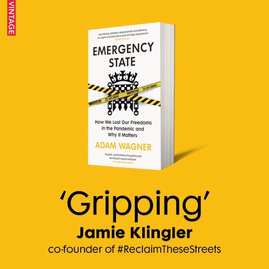 jamieklingler's tweet image. Reminder that if you care about #Partygate you should buy #emergencystate by @AdamWagner1