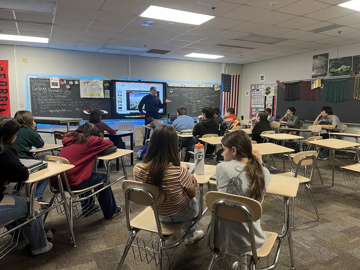 MVJHS_WEAVER's tweet photo. It’s EXPERTS Week here at @msdofmtvernon @mvjhsmtvernon @Toyota Mr. Mark Lynn
Toyota Motor North America 
Information Systems 
#WEAREMV #unlockingthepowerofexperts #msdmvSTEM https://t.co/4fX7uzswzW