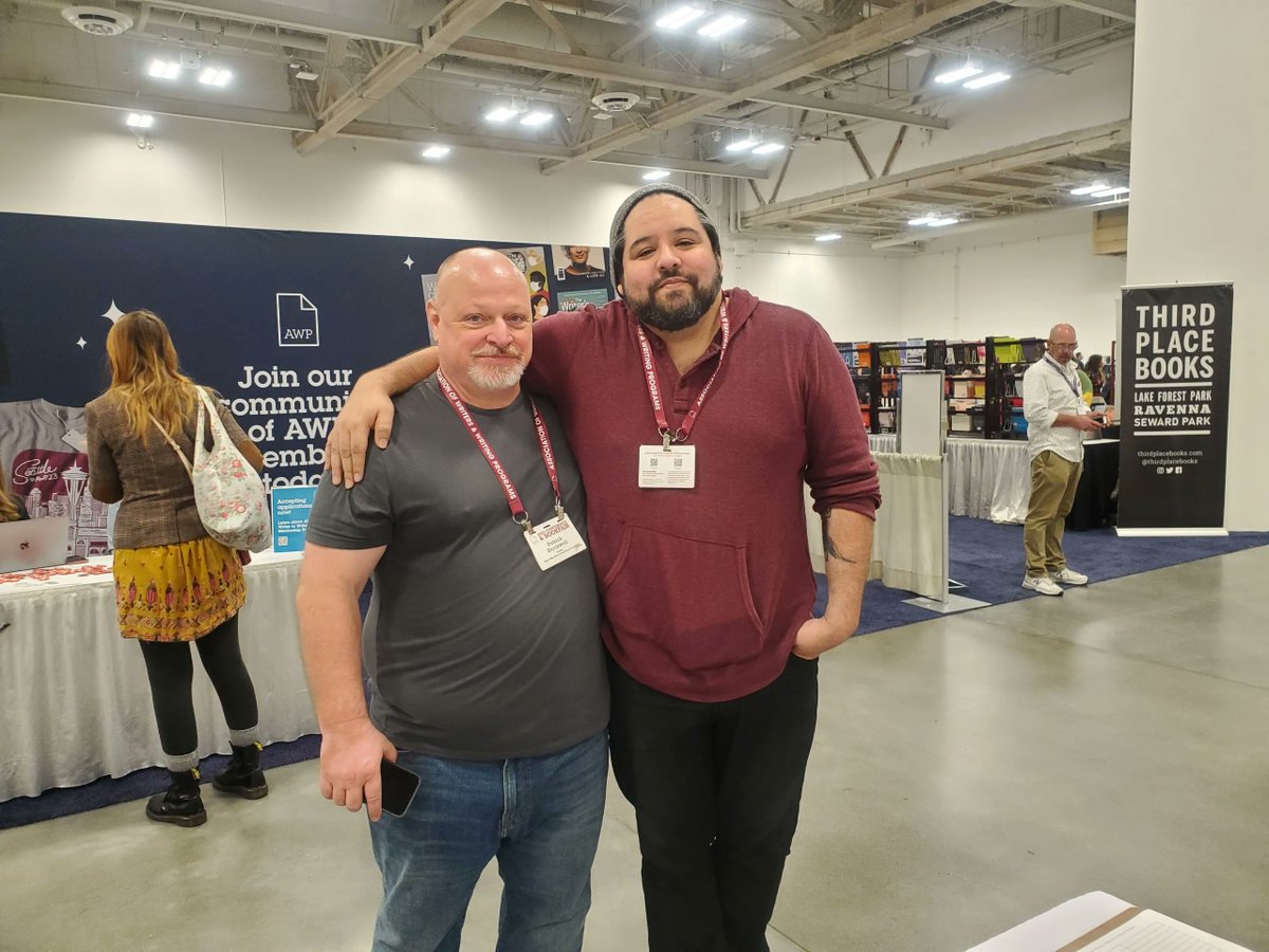 GeminiInk's tweet photo. #TBT Scenes from AWP earlier this month in Seattle!! Big thanks to everyone who stopped by our booth to hang out and talk writing with us and learn about Gemini Ink. Visit the link for more photos! ➡️ https://t.co/EmkpPXHZf8 #writingcommunity #AWP2023 #awp #awpseattle #awp23 https://t.co/HQrSZ7pUiz