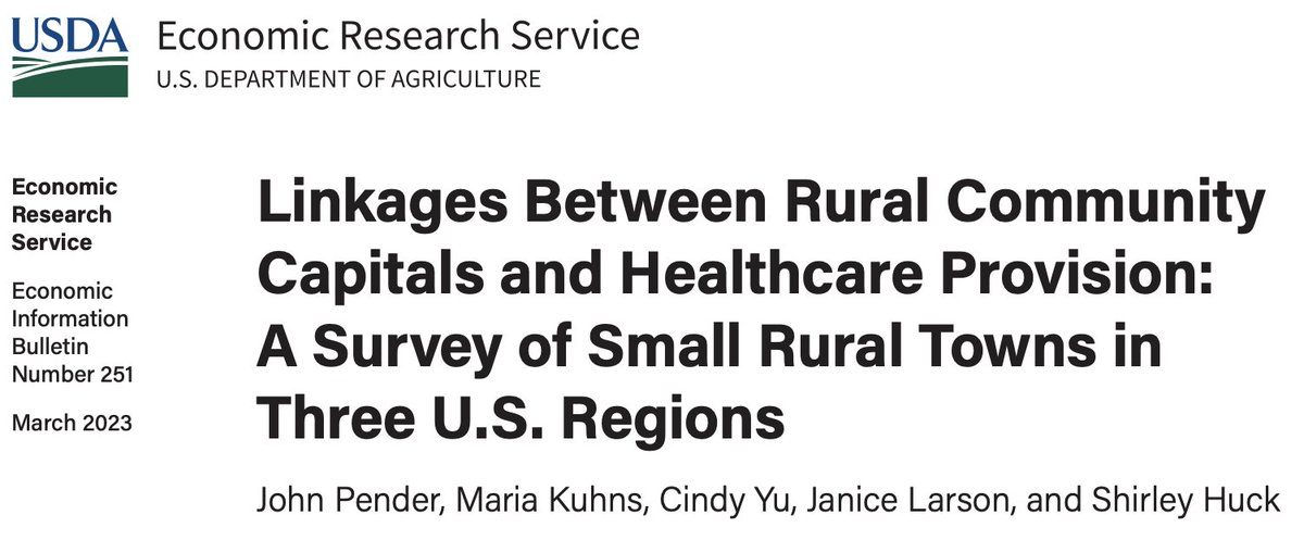 MillerKayMD's tweet photo. Thank You! 
Appreciate @USDA_ERS's work on  "community-level factors affecting the recruitment and retention of rural healthcare professionals."
#rural #healthcare #healthequity 
https://t.co/a5feUEyMdE https://t.co/0huWwWz8e8