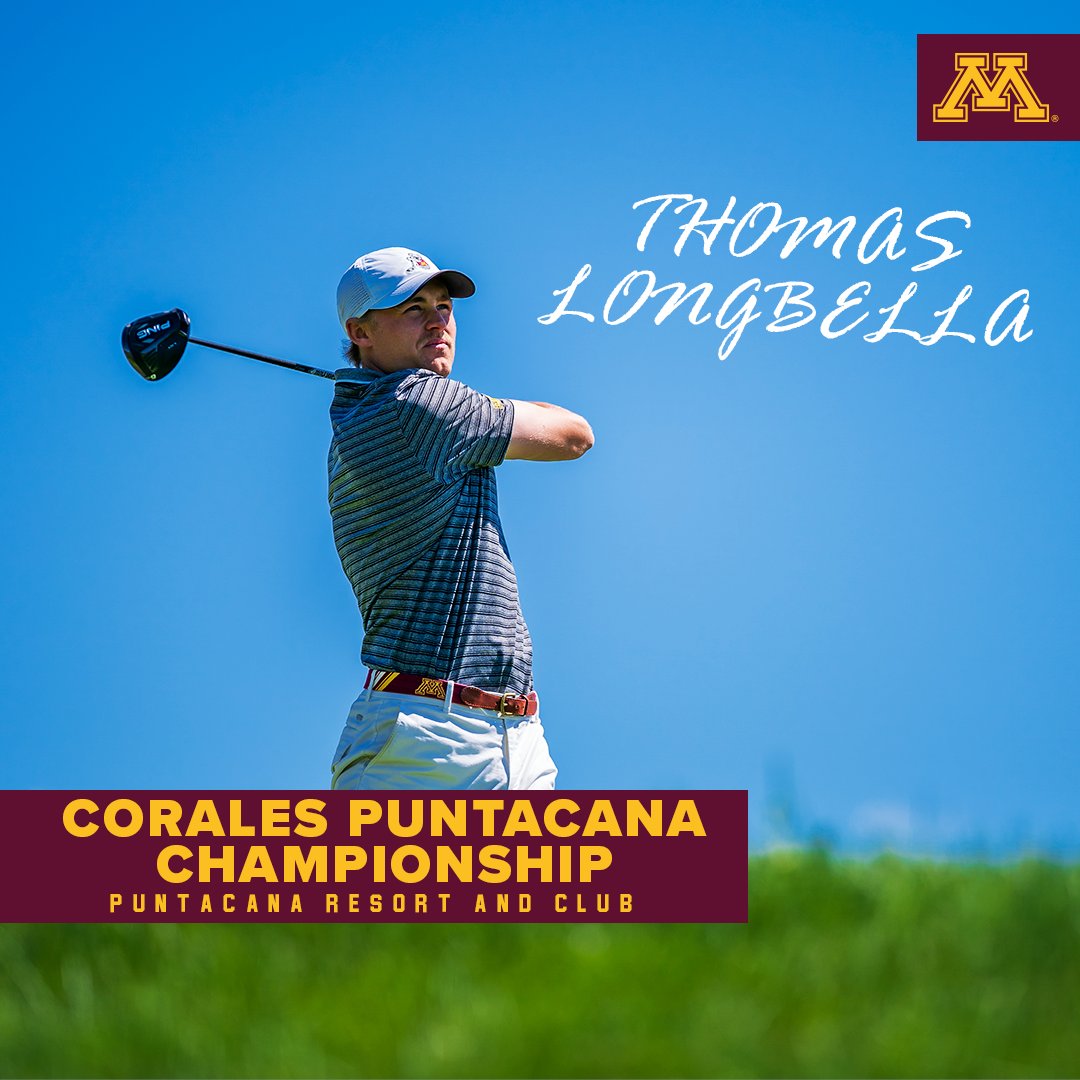 Today, former #Gophers Thomas Longbella (@tballa21) will be making his debut on the PGA Tour at the Corales Puntacana Championship! #Gophers alum Angus Flanagan (@AngusFlanagan) also be competing on the Korn Ferry Tour at the Club Car Championship! #GoGophers #SkiUMah