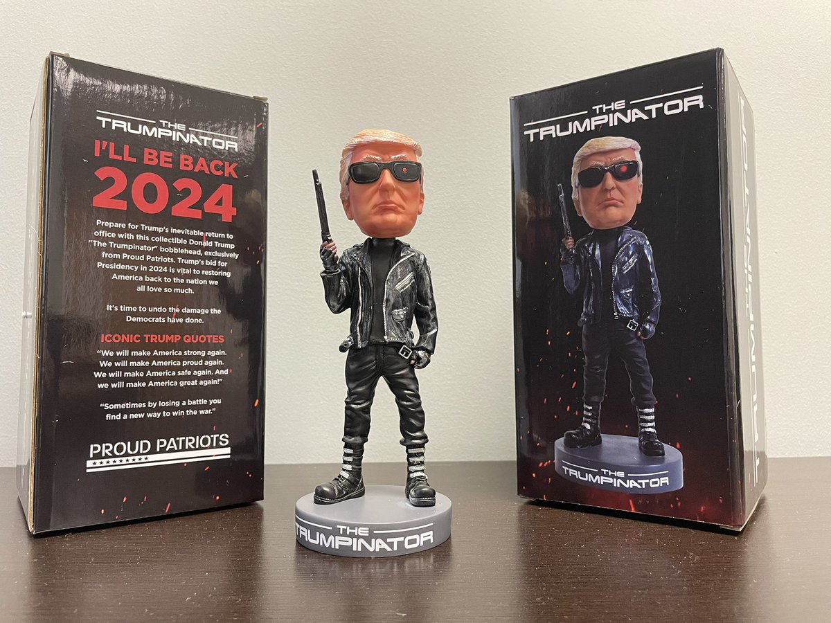 NickAdamsinUSA's tweet photo. MAJOR ANNOUNCEMENT:

Trump is coming back!

Win this “Trumpinator” Bobble Head by following these 3 steps!

1. Follow Nick Adams (Alpha Male)

2. Join the Patriotic Pro-God Alpha Male Community (linked in 2nd tweet below)

3. RT this tweet

The winner will be announced Friday! https://t.co/9Ud6lrQ2lE