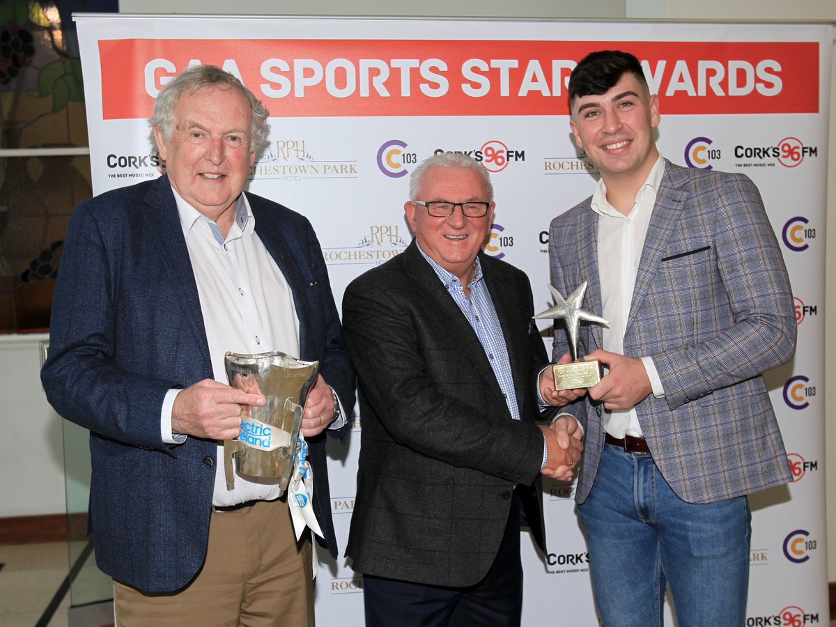 FiFinnymac's tweet image. Delighted to present @Corks96FM @C103Cork February Sports Star award to @ucc_gaa @DylanFoleeeey for his outstanding contribution to their Sigerson Cup win in @RochestownPark this evening.
Lovely occasion as always.
@OfficialCorkGAA @eireogcork @drconmurphy