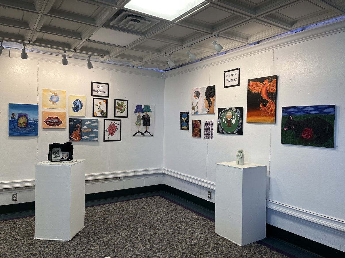 MrsLavinArt's tweet photo. Come and check out our last 4 artists!  Elianna Grohman, Alex Zywan, Kate Hagerman &amp; Michelle Vazquez are still on display! https://t.co/tvkcqmqGF3