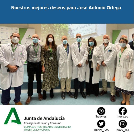 HUVV_SAS's tweet photo. 🔵 Han sido casi tres años al frente de nuestro hospital y ahora inicias una nueva andadura profesional como director gerente del @HRegionalMalaga 
Te deseamos todo lo mejor José Antonio Ortega @cancermalaga 
Gracias por tu trabajo y tu entrega!!!
@saludand @mastecha https://t.co/KeHYTjZKlY