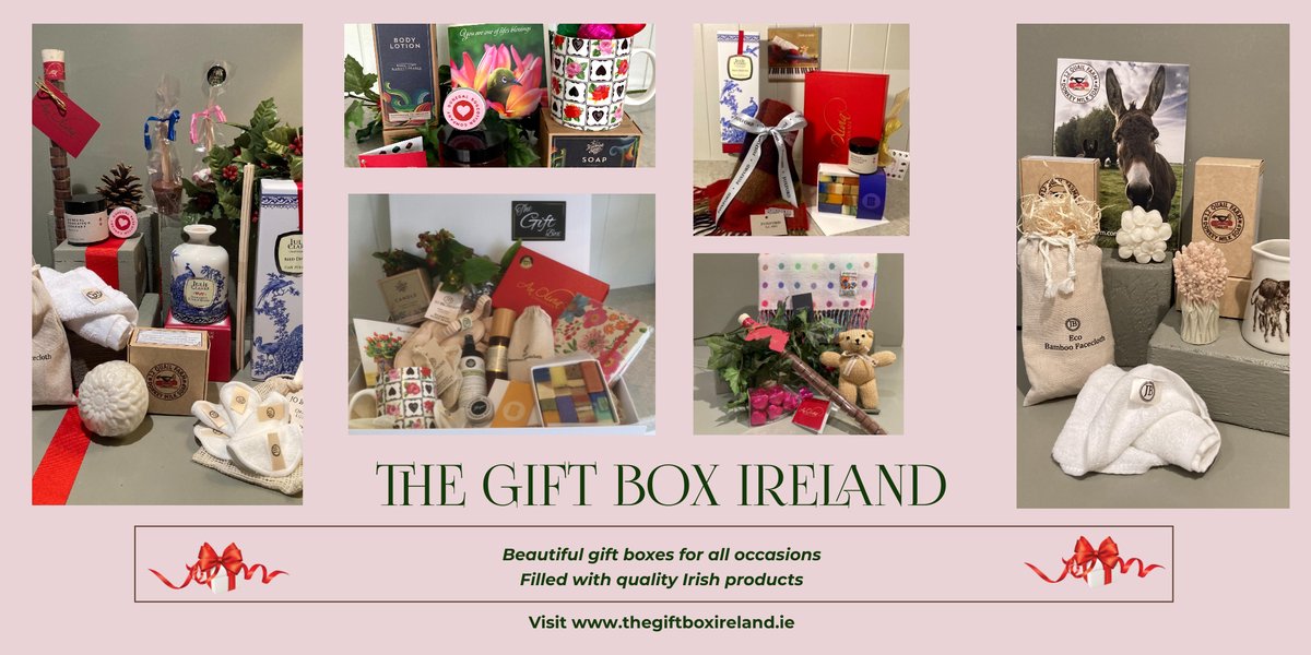thegiftbox_irl's tweet photo. Need to send a special gift? Choose from our array of quality Irish goods, presented in a beautiful gift box, and delivered to your door...or delivered to the recipient. Visit https://t.co/OFOUN4osat and choose from our different collections with add-ons too. #gifts #occasions https://t.co/WaVrO5pied