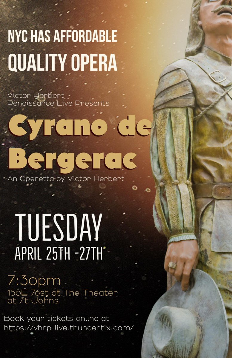 vhrplive's tweet photo. Thanks to Alex Wright for this amazing Cyrano poster! https://t.co/hYhmBWryps